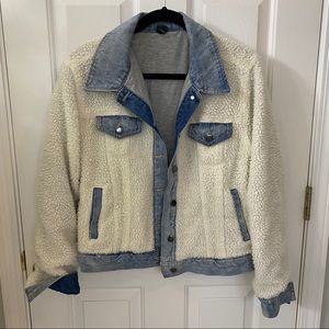 Sherpa and denim jacket